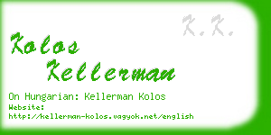 kolos kellerman business card